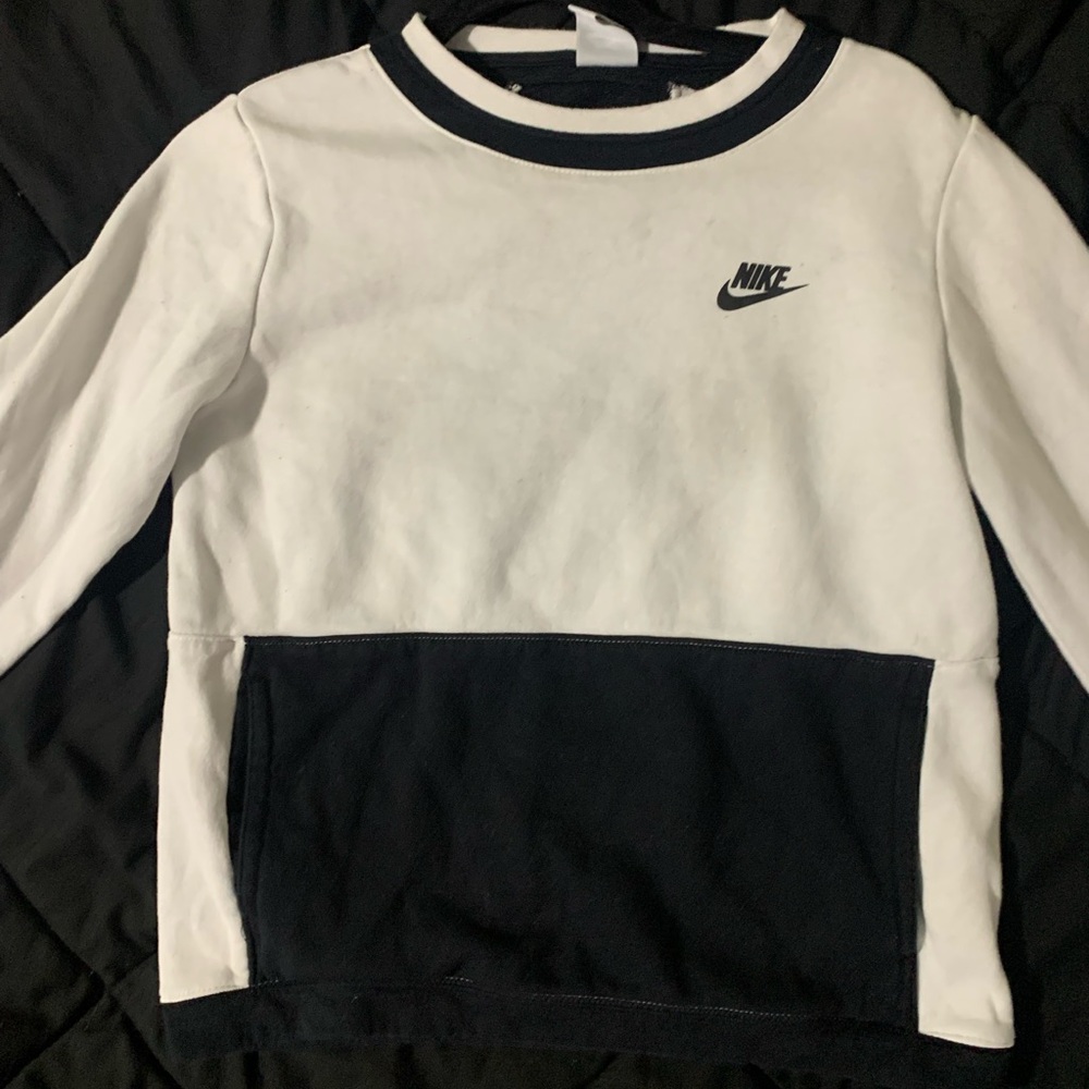 Nike Kids' White and Black Sweatshirt